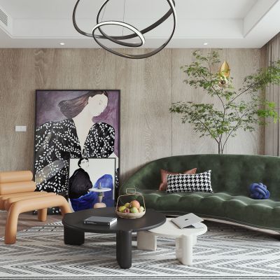 北欧风格客厅餐厅