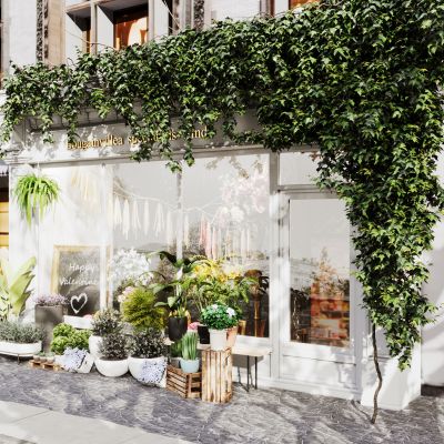 欧式花店门面门头