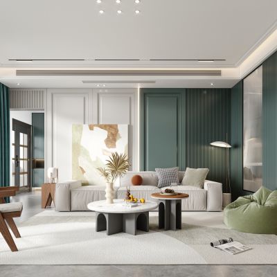 北欧复式客餐厅西厨