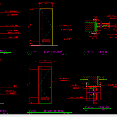 连锁酒店客房门施工图