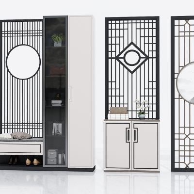 新中式屏风鞋柜
