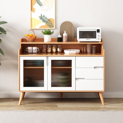  北欧原木餐边柜