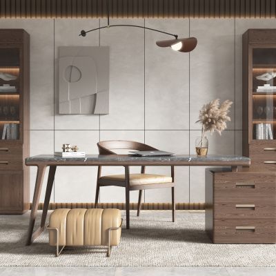 现代 书桌椅组合