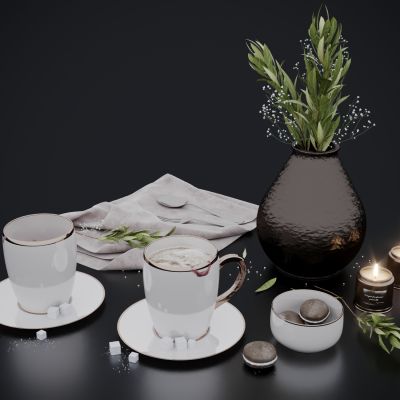 咖啡杯摆件组合