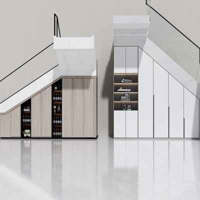 现代楼梯间储物柜