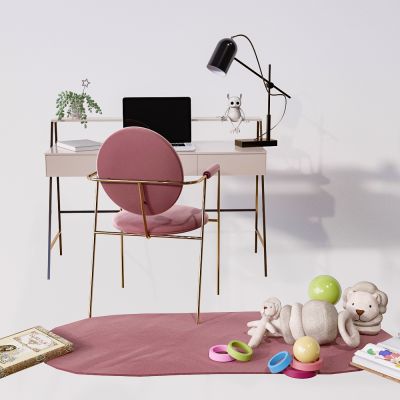 北欧简约轻奢书桌椅子