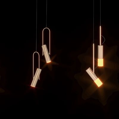 床头金属小吊灯组合