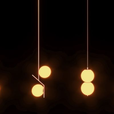 床头金属小吊灯组合