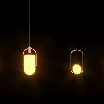 床头金属小吊灯组合