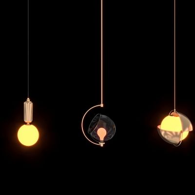 床头金属小吊灯组合