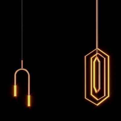 床头金属小吊灯组合