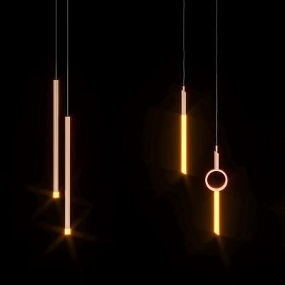 床头金属小吊灯组合