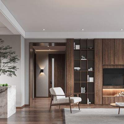 现代侘寂风客餐厅