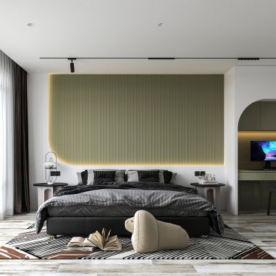 现代轻奢卧室主人房