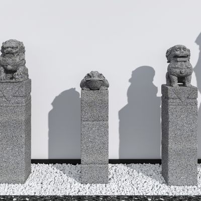 中式石头雕塑马栓石