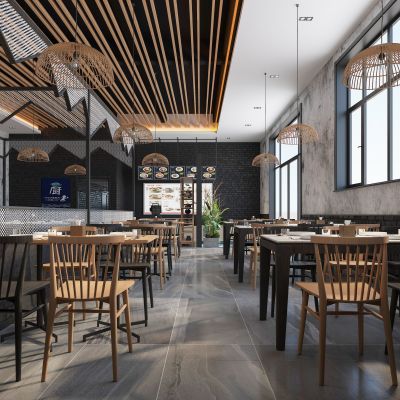 现代面馆餐饮快餐店