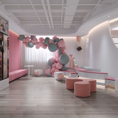 现代办公室休闲区