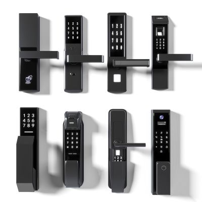 现代指纹锁_防盗门锁