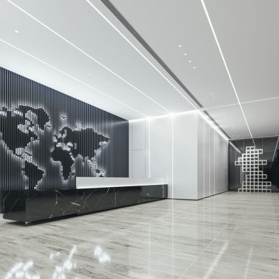 办公大堂 前台 地图