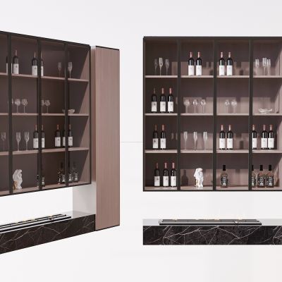 现代北欧简约轻奢酒柜