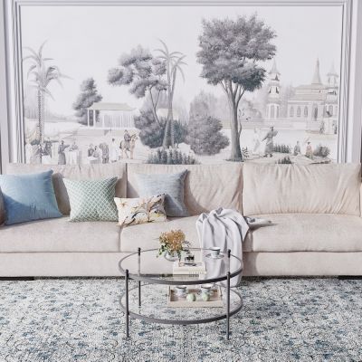 法式简约客厅沙发