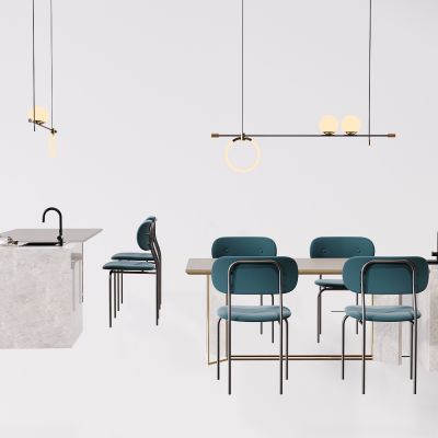 北欧简约轻奢餐桌椅