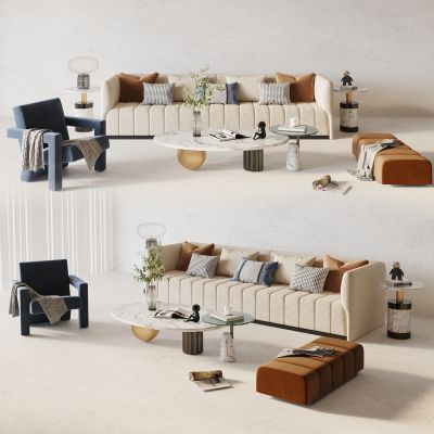 现代沙发茶几组合