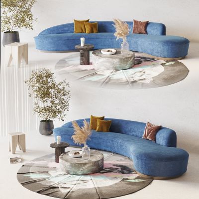 现代沙发茶几组合