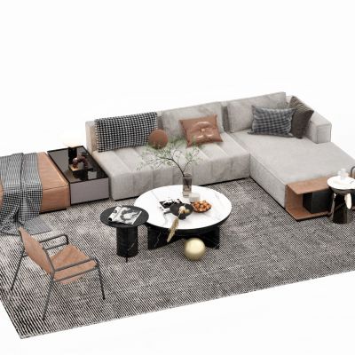 现代风格沙发茶几组合