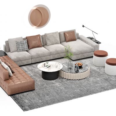 现代风格沙发茶几组合