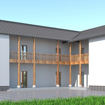 中式建筑3D模型
