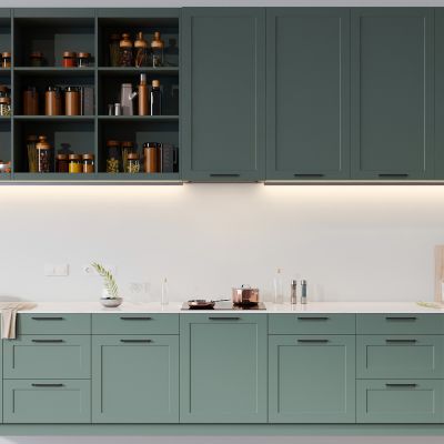 北欧简约厨房橱柜组合