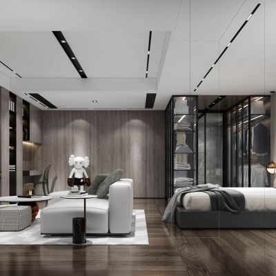 现代客厅卧室公寓房