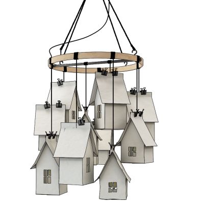 工业房子造型吊灯吊灯