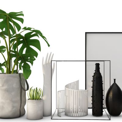 植物盆栽手臂摆件