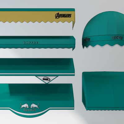 现代遮阳棚斗篷布罩