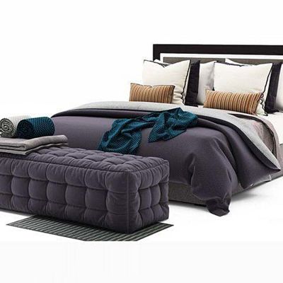 现代布艺床国外