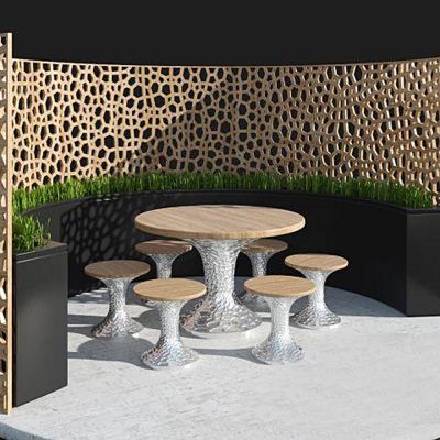 现代户外休闲桌椅国外