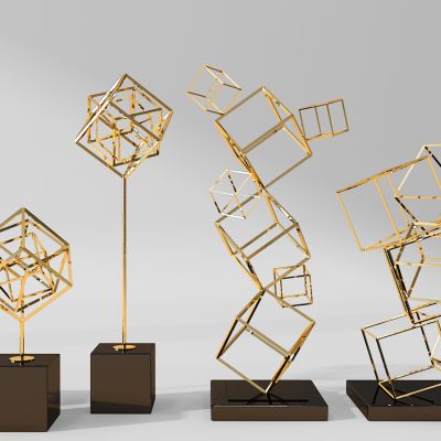 几何图形雕塑摆件