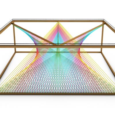 现代金属茶几组合