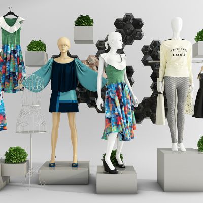 现代女士衣服服装模特