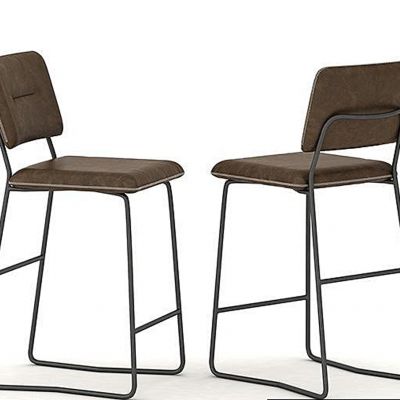 现代铁丝吧椅国外