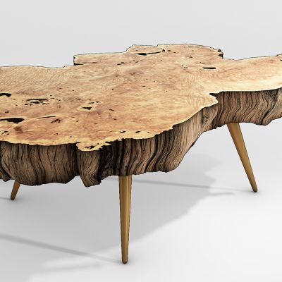 现代实木茶几组合