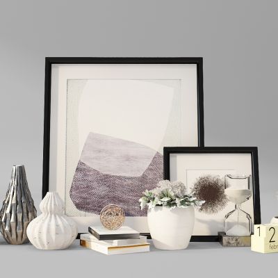 沙漏仙人球相框摆件