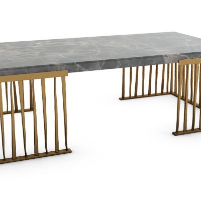 现代金属大理石茶几