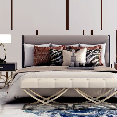 现代床床头柜组合