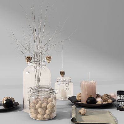 玻璃罐子摆件松树塔