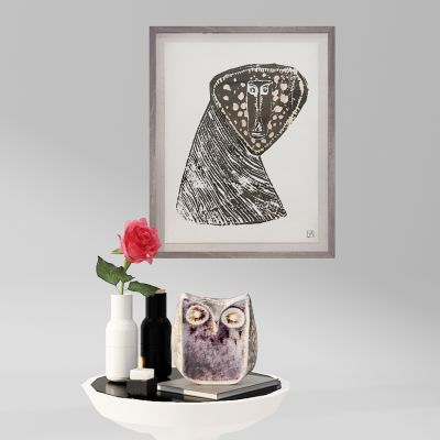 猫头鹰花瓶摆件