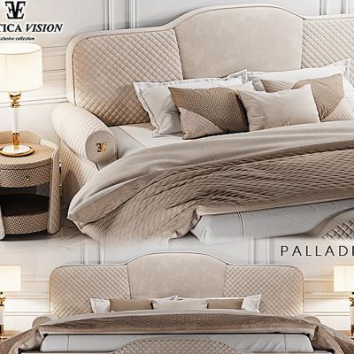 现代风格布艺床国外