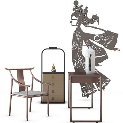 新中式椅子皮影剪纸